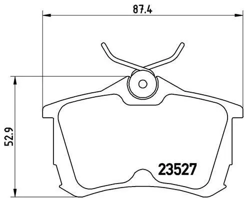 Гальмівні колодки зад. Honda Accord 98-08 (TRW) BREMBO P 28 030 (фото 1)