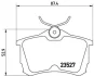 Гальмівні колодки зад. Honda Accord 98-08 (TRW) BREMBO P 28 030 (фото 1)