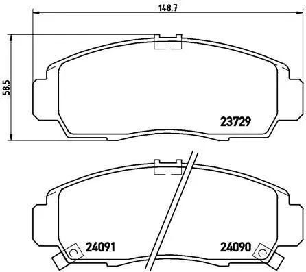 Гальмівні колодки пер. Civic/FR-V/Stream 01- BREMBO P 28 034 (фото 1)