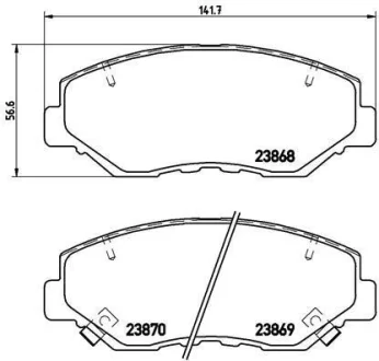 Гальмівні колодки пер. Civic/CR-V 05- BREMBO P 28 035