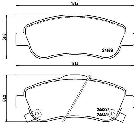 Гальмівні колодки пер. Honda CR-V 07- (bosch) BREMBO P 28 045 (фото 1)