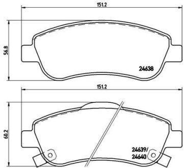 Гальмівні колодки пер. Honda CR-V 07- (bosch) BREMBO P 28 045