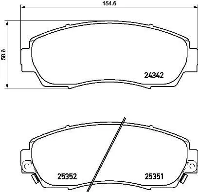 Гальмівні колодки пер. Civic/Crosstour/CR-V (05-21) BREMBO P 28 068 (фото 1)