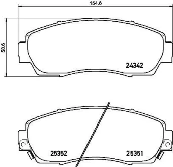 Гальмівні колодки пер. Civic/Crosstour/CR-V (05-21) BREMBO P 28 068