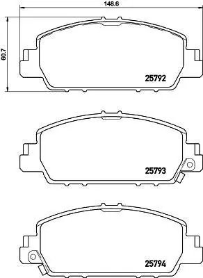 Гальмівні колодки пер. Honda Accord 12- BREMBO P 28 077 (фото 1)