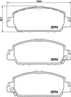 Гальмівні колодки пер. Honda Accord 12- BREMBO P 28 077