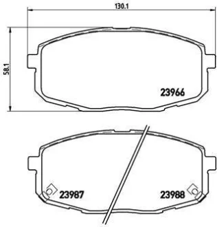 Гальмівні колодки пер. Hyundia i30/KIA C\'eed 02- BREMBO P 30 034