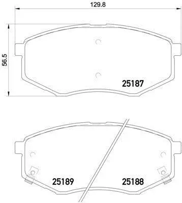 Гальмівні колодки пер. Venga 10- BREMBO P 30 055 (фото 1)