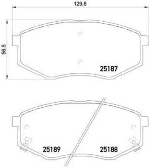 Гальмівні колодки пер. Venga 10- BREMBO P 30 055