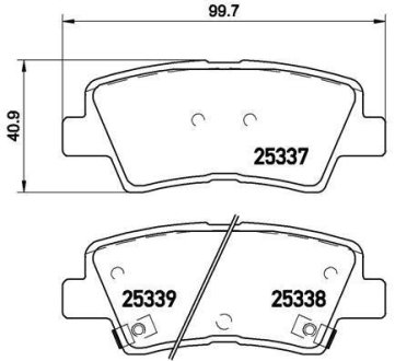 Гальмівні колодки зад. Hyundai i30/i40 11-/Kia Cee\'d 12- (akebono) BREMBO P 30 067