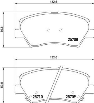 Гальмівні колодки пер. Ceed/Cerato/Elantra/Equus/i30 (09-21) (BOSCH) BREMBO P 30 073