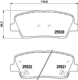 Фото гальмівні колодки BREMBO P30081 Гальмівні колодки BREMBO P30081