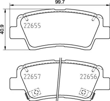Гальмівні колодки зад. Tucson 15-/Sportage 16- (akebono) BREMBO P 30 103 (фото 1)
