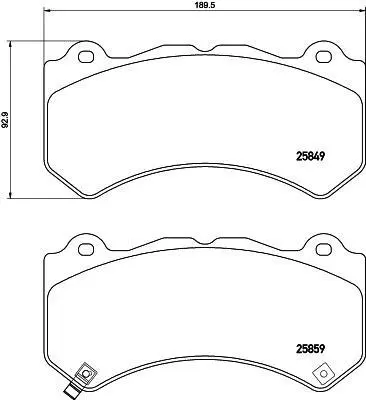 Гальмівні колодки пер. Cadillac ATS 13-/CTS 07- BREMBO P 37 018 (фото 1)