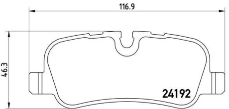 Гальмівні колодки зад. Discovery/Range rover III/Sport 02-12 BREMBO P 44 013