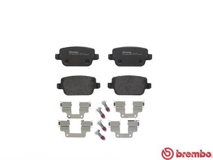 Фото комплект гальмівних колодок з 4 шт. дисків BREMBO P44017 Комплект гальмівних колодок з 4 шт. дисків BREMBO P44017