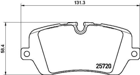 Гальмівні колодки зад. Range Rover IV 12- /Range Rover Sport 13- (TRW) BREMBO P 44 021