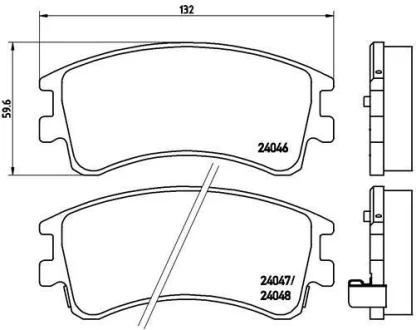 Гальмівні колодки пер. Mazda 6 02- BREMBO P 49 032