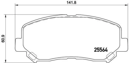 Гальмівні колодки пер. Mazda CX-5 11- Akebono BREMBO P 49 045