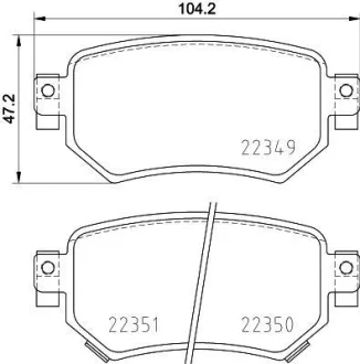 Гальмівні колодки зад. Mazda 6 12- BREMBO P 49 059