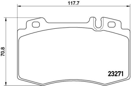 Фото комплект гальмівних колодок з 4 шт. дисків BREMBO P50041 Комплект гальмівних колодок з 4 шт. дисків BREMBO P50041