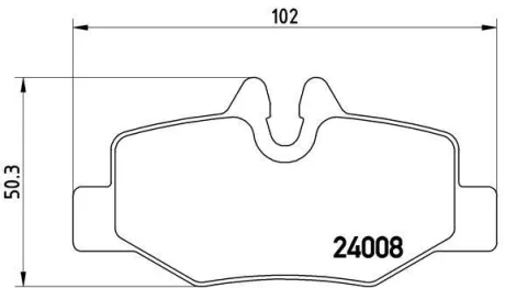 Гальмівні колодки зад. Viano W639/W639 (03-21) BREMBO P 50 051