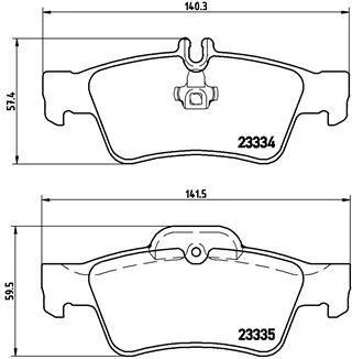 Гальмівні колодки зад. MB E/S-клас (W211/W212/W220/W221) 99- BREMBO P 50 052