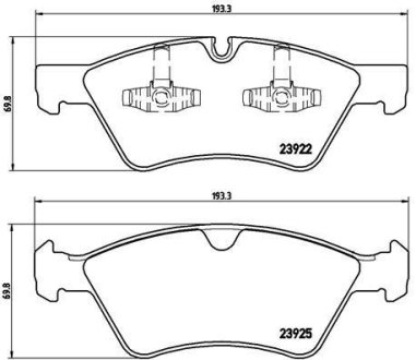 Гальмівні колодки пер. W251/W164/W463/W164/W211 03-14 BREMBO P 50 063