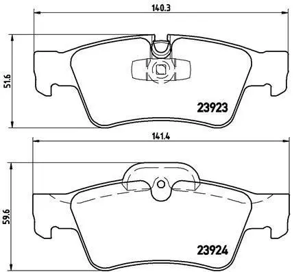 Гальмівні колодки зад. W251/W164/W463/W164/W209 05-14 (TEVES) BREMBO P 50 064 (фото 1)