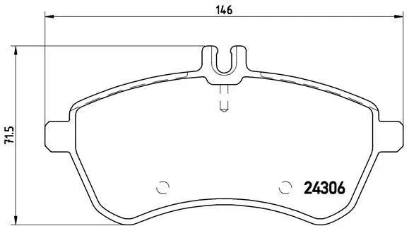 Гальмівні колодки пер. MB W204 07-14 (TRW) BREMBO P 50 067 (фото 1)