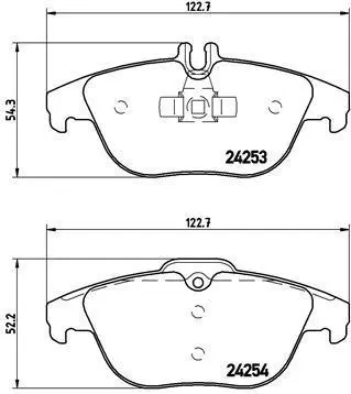 Гальмівні колодки зад. MB W204 1.8-2.3 07- (ATE) BREMBO P 50 068 (фото 1)