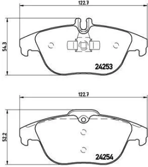 Гальмівні колодки зад. MB W204 1.8-2.3 07- (ATE) BREMBO P 50 068