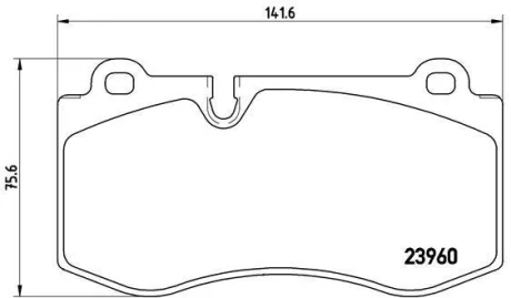 Гальмівні колодки пер. W216/W219/W211/W230/W221 04- BREMBO P 50 074