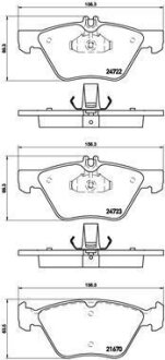 Фото гальмівні колодки BREMBO P50075 Гальмівні колодки BREMBO P50075