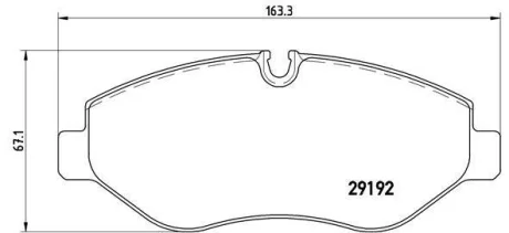 Гальмівні колодки пер. Crafter/W447/W906/W907/Viano W639 (03-21) BREMBO P 50 085