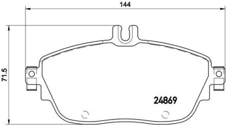 Гальмівні колодки пер. MB A-CLASS/B-CLASS 12-/Infiniti QX30 15- BREMBO P 50 093