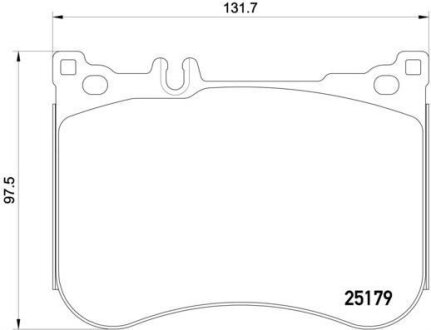 Фото гальмівні колодки пер. MB S300/S350/S400/S500 14- BREMBO P 50 095 Гальмівні колодки пер. MB S300/S350/S400/S500 14- BREMBO P 50 095