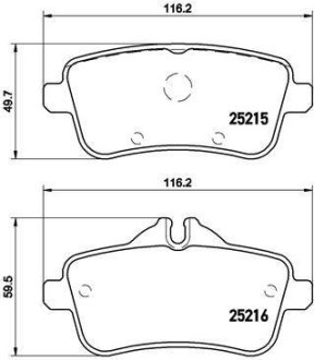 Гальмівні колодки зад. W166/X166 11- (TRW) BREMBO P 50 099