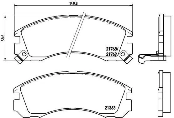 Гальмівні колодки пер. Outlander 12-/Peugeot 4007 07- BREMBO P 54 017 (фото 1)