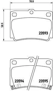 Гальмівні колодки зад. Pajero/Pajero Sport 90-15 1.8-3.0 BREMBO P 54 026