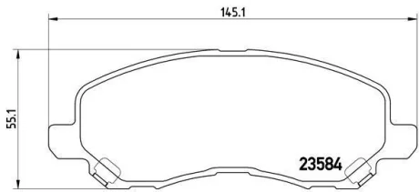 Гальмівні колодки пер. Lancer VIII/Outlander II/Peugeot 4008 08- (AKEBONO) BREMBO P 54 030