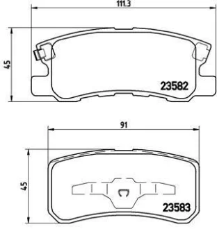 Гальмівні колодки зад. 4007/4008/ASX/C4/Caliber (04-21) BREMBO P 54 031