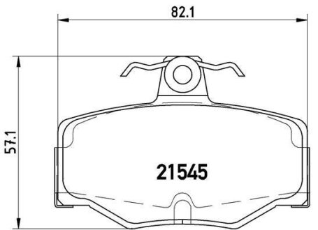 Фото комплект гальмівних колодок з 4 шт. дисків BREMBO P56024 Комплект гальмівних колодок з 4 шт. дисків BREMBO P56024