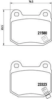 Гальмівні колодки зад. lancer 95-13 / forester 13-/impreza (Brembo) BREMBO P 56 048 (фото 1)
