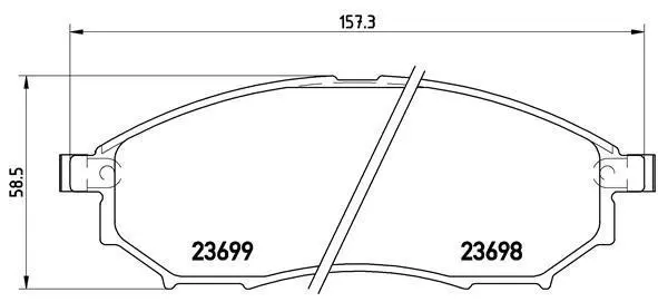 Гальмівні колодки пер. Navara 05- (Sumitomo) BREMBO P 56 058 (фото 1)
