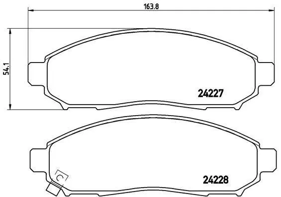 Гальмівні колодки пер. Nissan Navara 2,5dCi 05- BREMBO P 56 059 (фото 1)