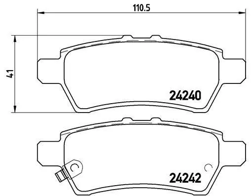 Гальмівні колодки зад. Nissan Pathfinder 05- (Tokico) BREMBO P 56 060 (фото 1)