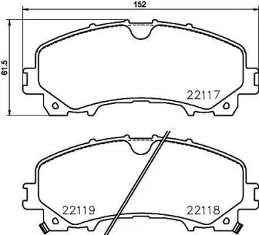 Гальмівні колодки пер. QX50/Q70/Q60/Navara/Qashqai/Murano/Pathfinder BREMBO P 56 106