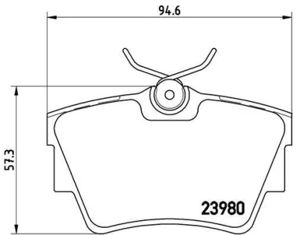 Гальмівні колодки зад. Trafic/Vivaro 01- BREMBO P 59 041