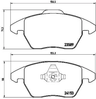 Гальмівні колодки пер. Citroen C4 / Peugeot 207/208/307/308/3008 / Jetta IV 08-/Polo 09- (Teves) BREMBO P 61 076